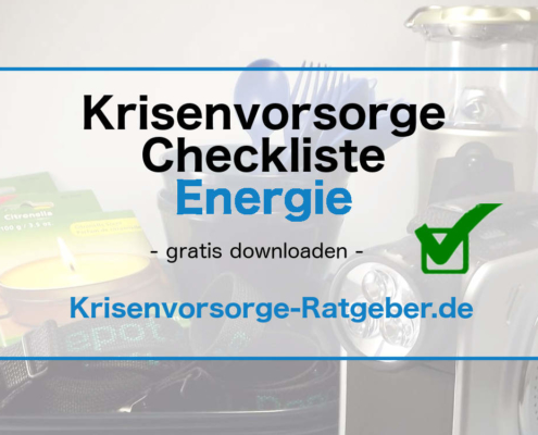 Krisenvorsorge Checkliste Energie - kostenlos auf Krisenvorsorge-Ratgeber.de