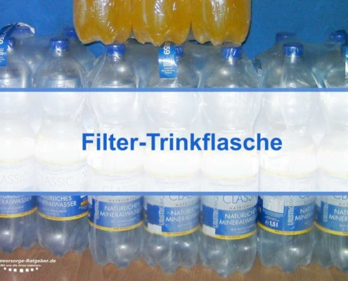 Filter-Trinkflasche als persönlicher Wasserfilter